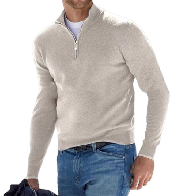 Regular Fit Knit Half Zip Sweater Set of 2 on white