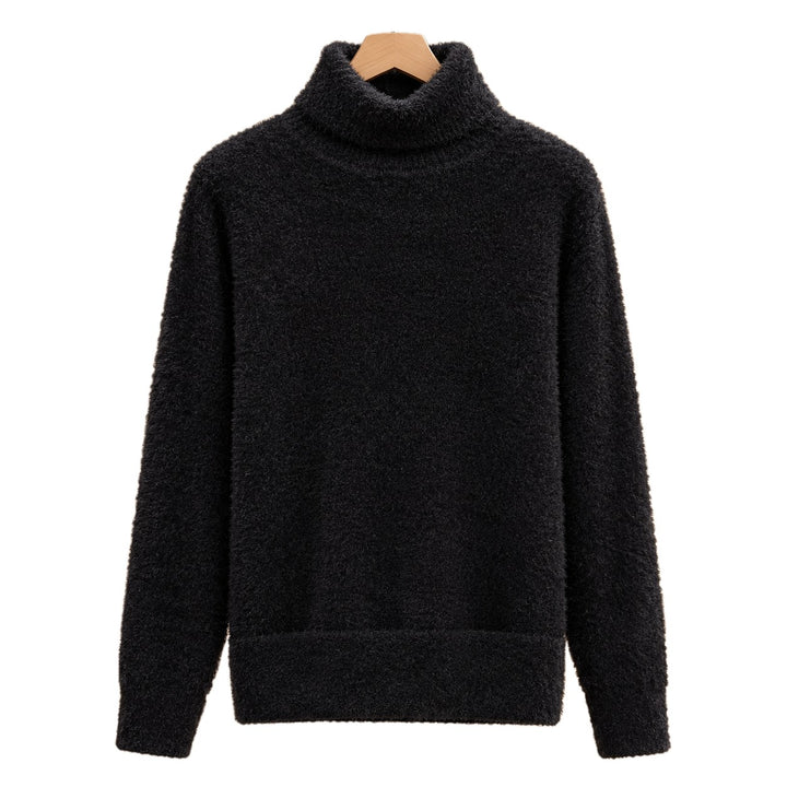Relaxed Brushed Knit Turtleneck Sweater Set of 2 on white