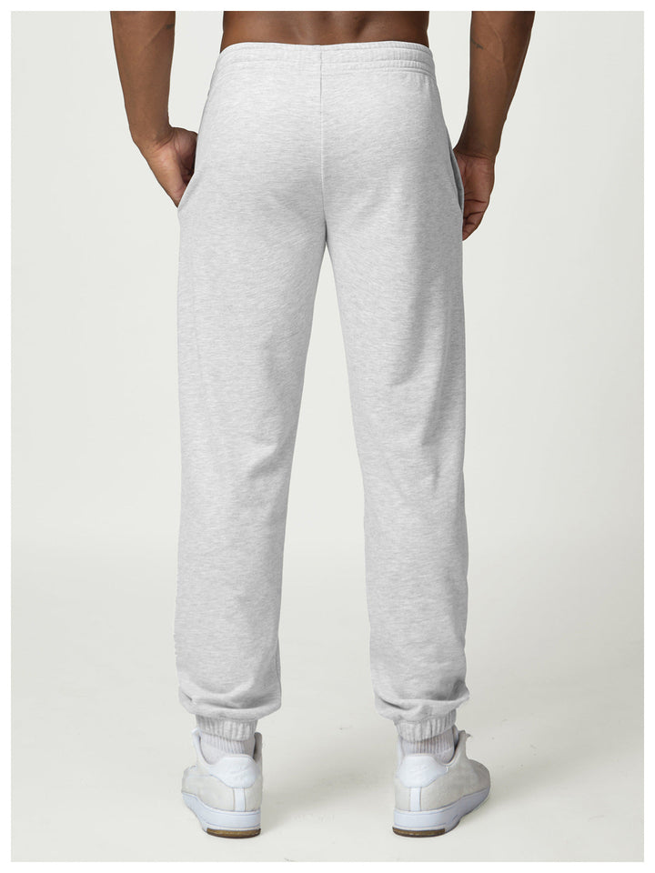 Relaxed Fit Cotton Blend Jogger Sweatpants Drawstring Heather Gray 5