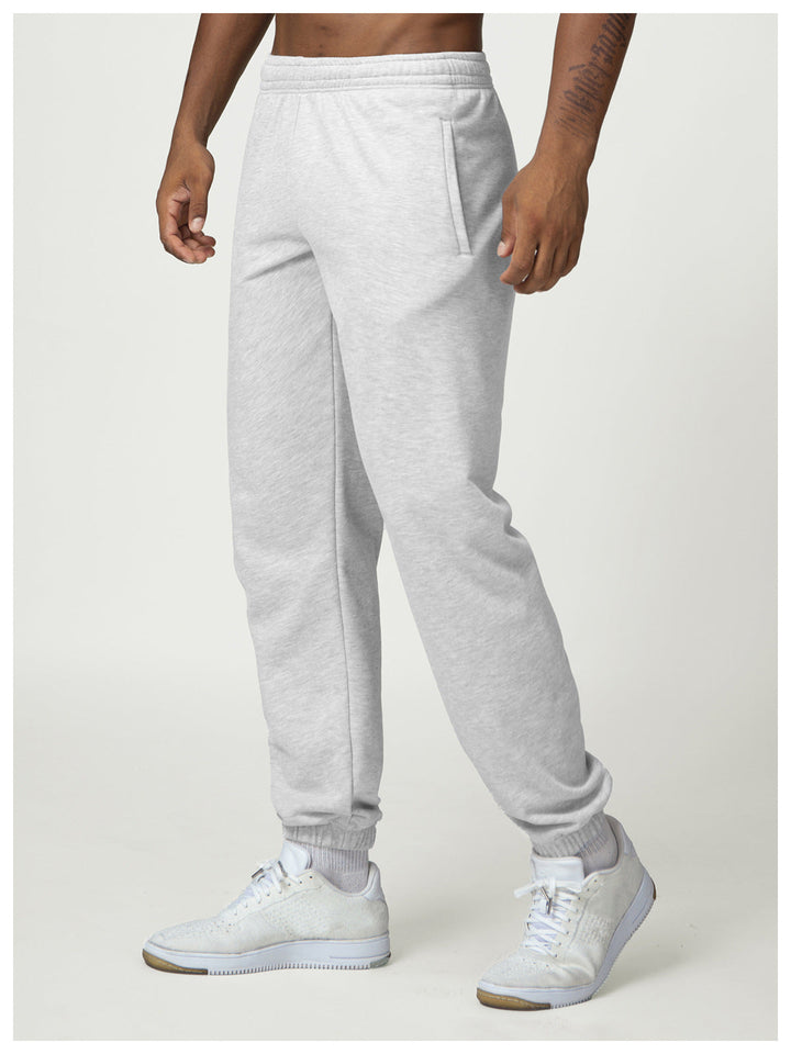 Relaxed Fit Cotton Blend Jogger Sweatpants Drawstring Heather Gray 6