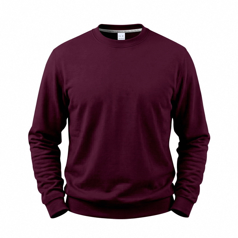 Relaxed Fit Fleece Lined Crewneck Sweatshirt Set of 3 Burgundy 1
