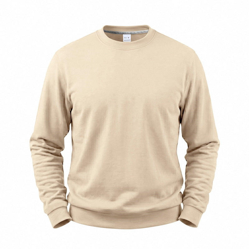 Relaxed Fit Fleece Lined Crewneck Sweatshirt Set of 3 Cream 1