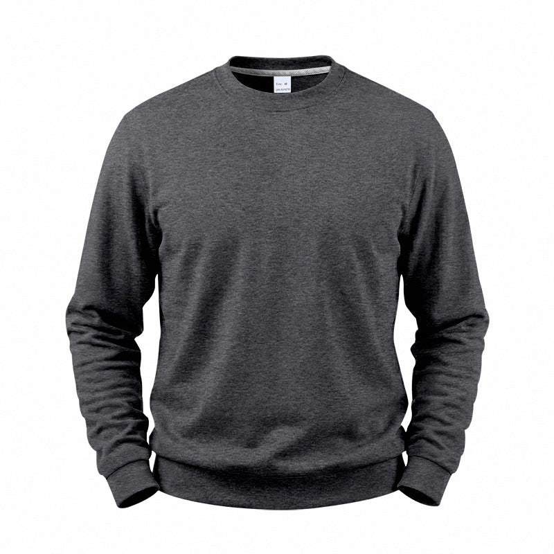 Relaxed Fit Fleece Lined Crewneck Sweatshirt Set of 3 Dark Gray 1