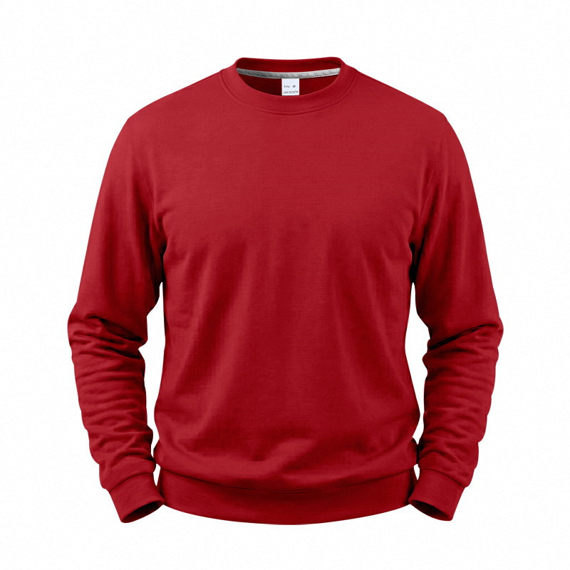 Relaxed Fit Fleece Lined Crewneck Sweatshirt Set of 3 Red 1