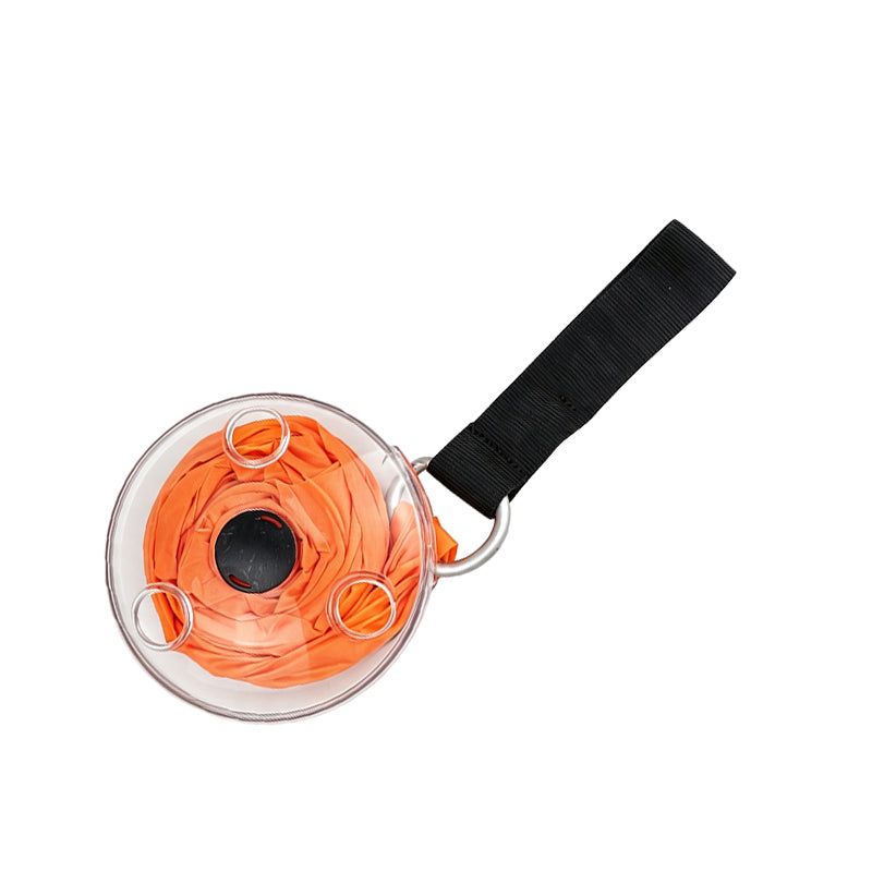 Retractable Roll Up Shopping Bag 13 x 15.7 Inches Set of 2 Orange 1