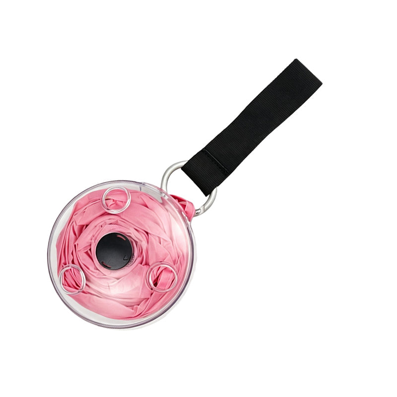 Retractable Roll Up Shopping Bag 13 x 15.7 Inches Set of 2 Pink 1