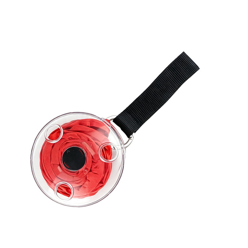 Retractable Roll Up Shopping Bag 13 x 15.7 Inches Set of 2 Red 1
