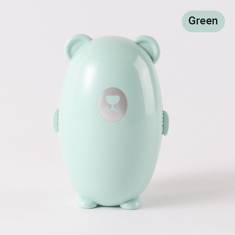 Reusable Lint Roller Ball Washable 3.9 Inch Bear Shape Green 1