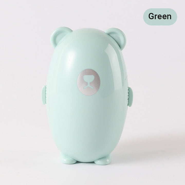 Reusable Lint Roller Ball Washable 3.9 Inch Bear Shape Green 1