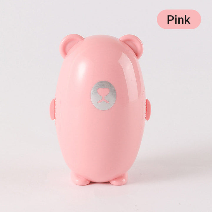 Reusable Lint Roller Ball Washable 3.9 Inch Bear Shape Pink 1