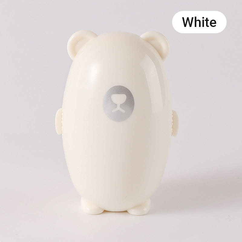 Reusable Lint Roller Ball Washable 3.9 Inch Bear Shape White 1