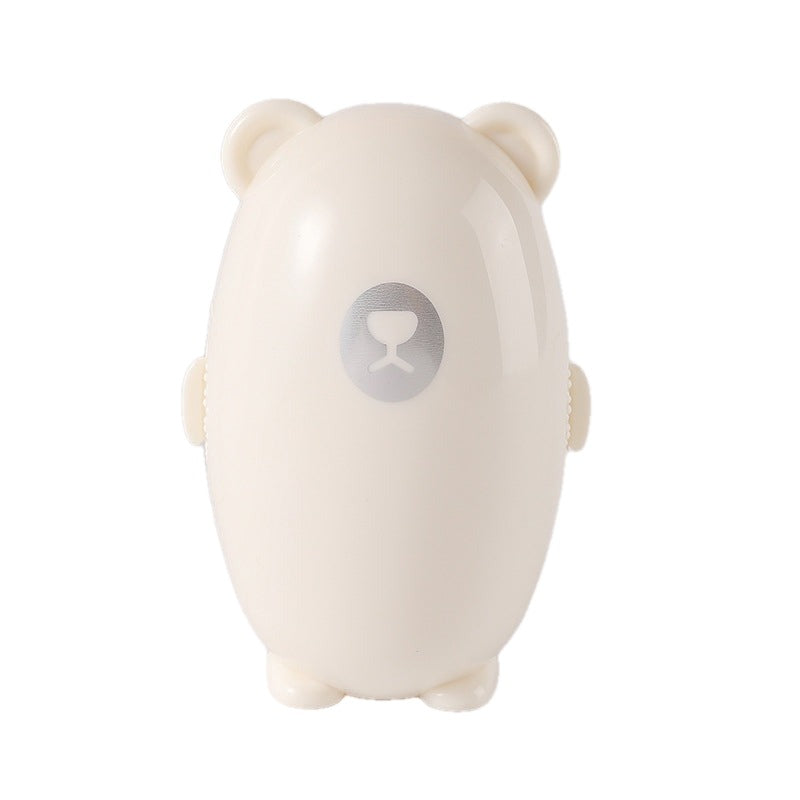 Reusable Lint Roller Ball Washable 3.9 Inch Bear Shape on white