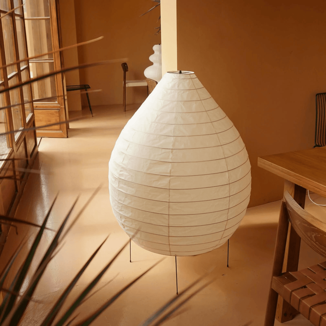 Rice Paper Lantern Floor Lamp Teardrop Shade 43.3 in 3
