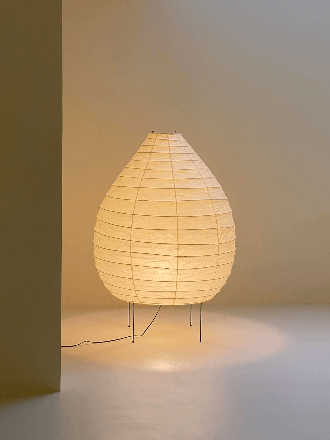 Rice Paper Lantern Floor Lamp Teardrop Shade 43.3 in 5