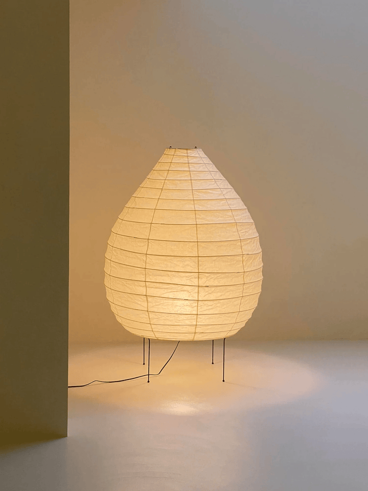 Rice Paper Lantern Floor Lamp Teardrop Shade 43.3 in 5