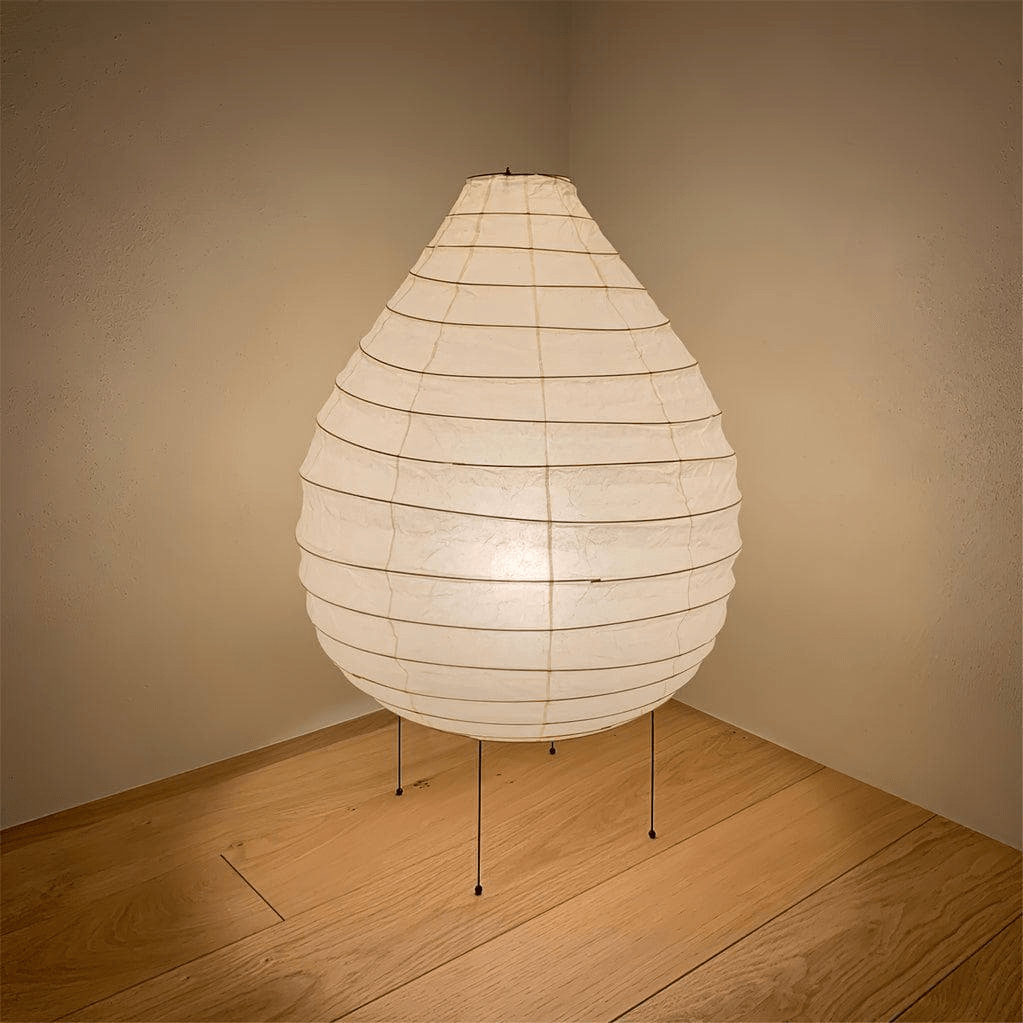Rice Paper Lantern Floor Lamp Teardrop Shade 43.3 in 7