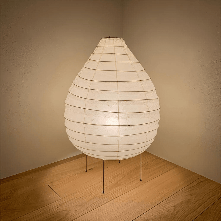 Rice Paper Lantern Floor Lamp Teardrop Shade 43.3 in 7