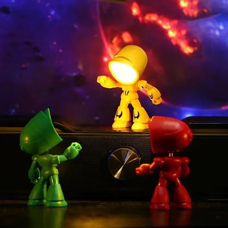 Robot LED Night Light ABS 3.7 Inch Set of 3 3