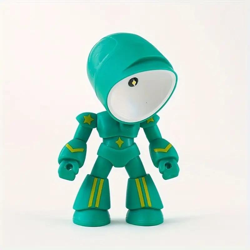 Robot LED Night Light ABS 3.7 Inch Set of 3 Green 1
