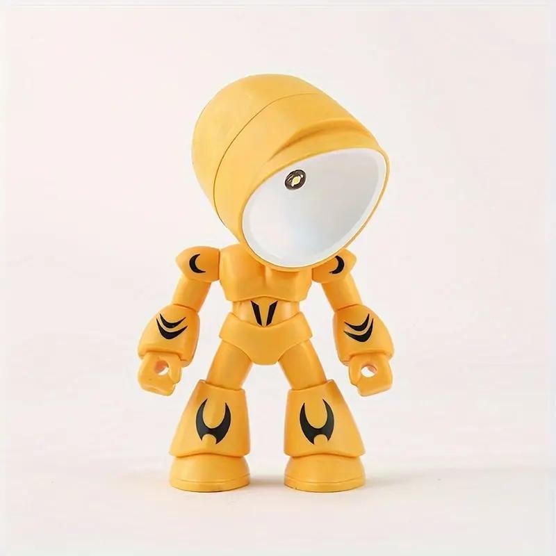 Robot LED Night Light ABS 3.7 Inch Set of 3 Yellow 1
