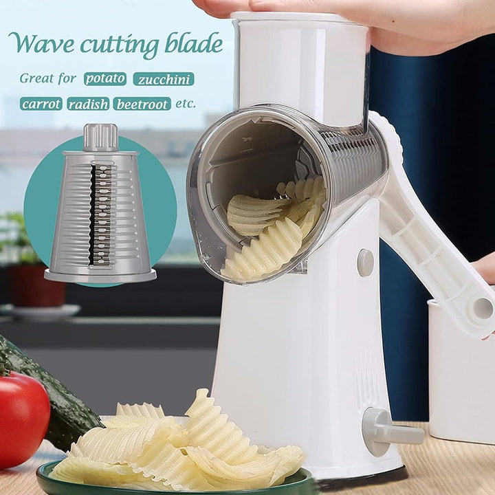 Rotary Cheese Grater 5 Blades with Hand Crank Set of 3 3