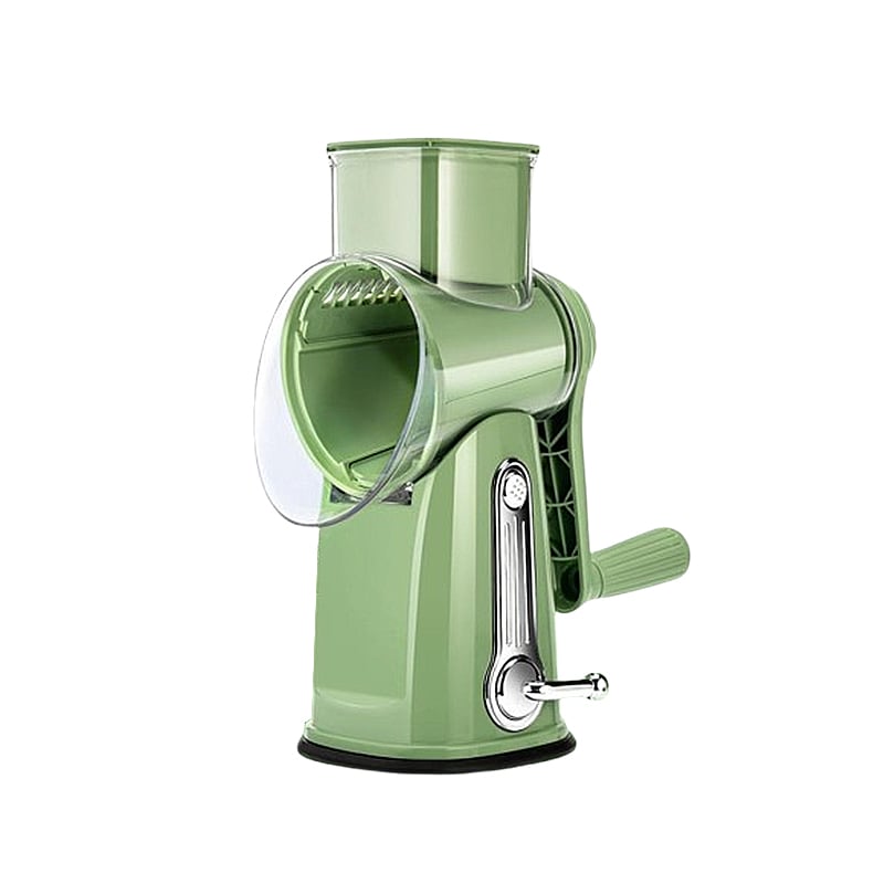 Rotary Cheese Grater 5 Blades with Hand Crank Set of 3 Green 1