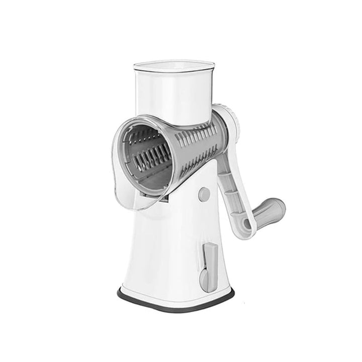 Rotary Cheese Grater 5 Blades with Hand Crank Set of 3 White 1