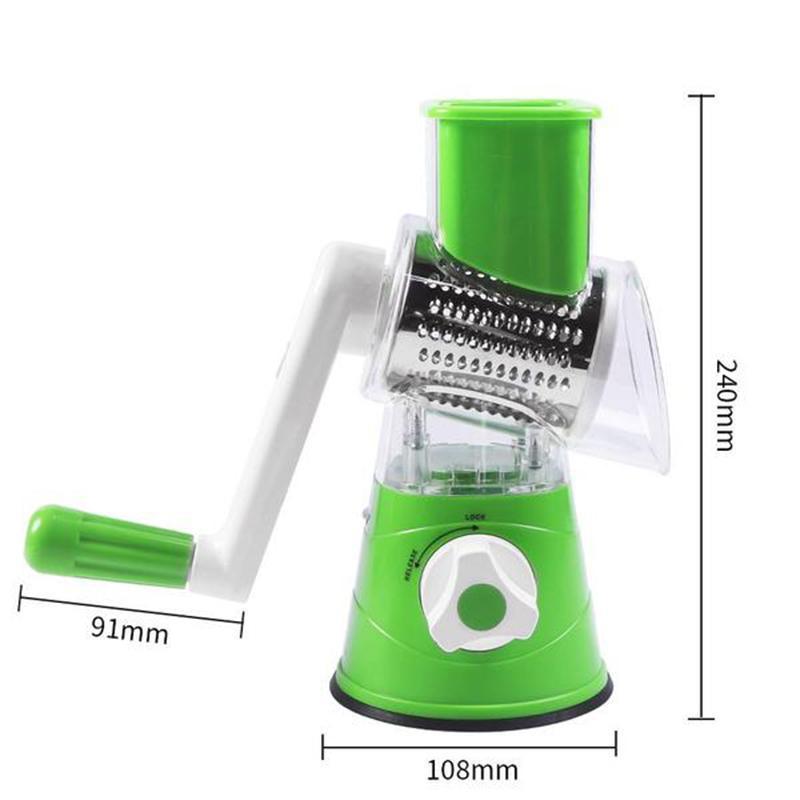 Rotary Cheese Grater with 3 Stainless Steel Drums 2