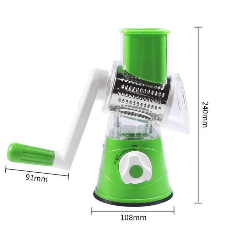 Rotary Cheese Grater with 3 Stainless Steel Drums 2