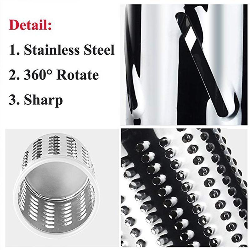 Rotary Cheese Grater with 3 Stainless Steel Drums 8