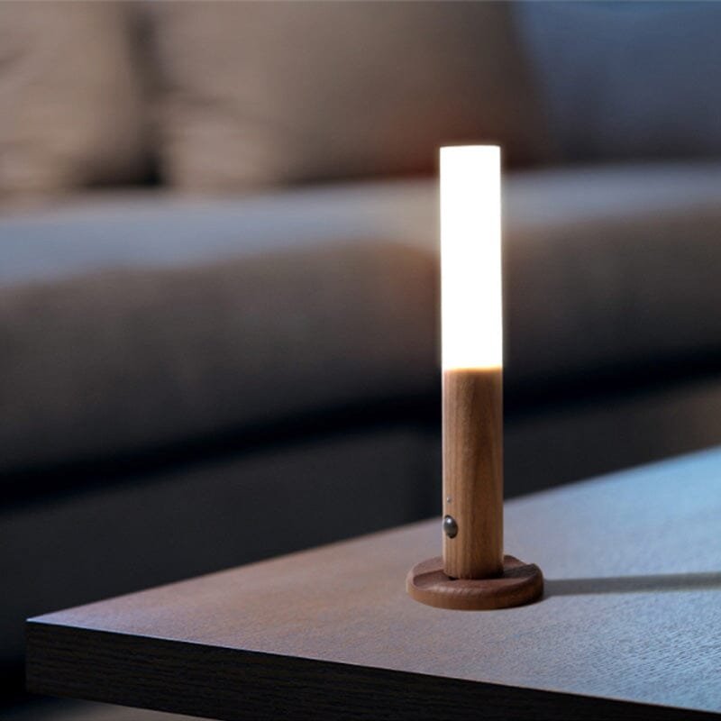 Rotatable LED Wall Lamp Wood Magnetic Rechargeable 2