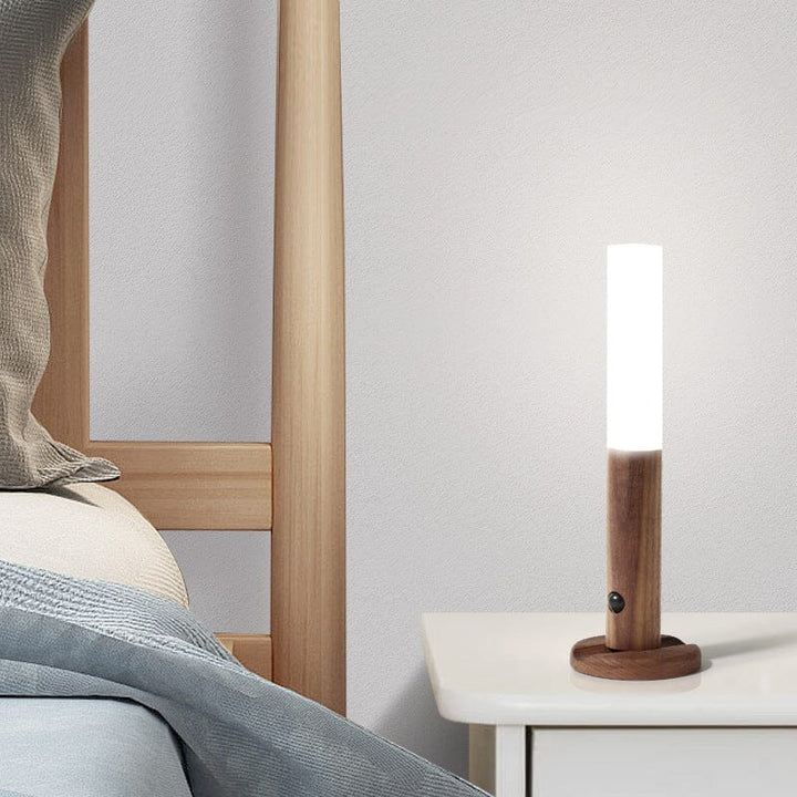 Rotatable LED Wall Lamp Wood Magnetic Rechargeable 3