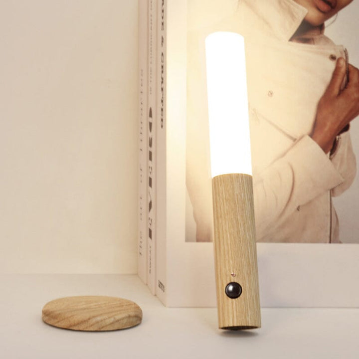 Rotatable LED Wall Lamp Wood Magnetic Rechargeable 4