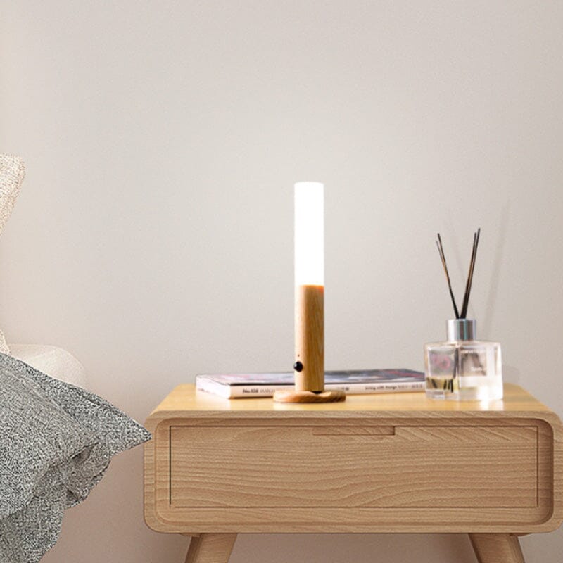 Rotatable LED Wall Lamp Wood Magnetic Rechargeable 5