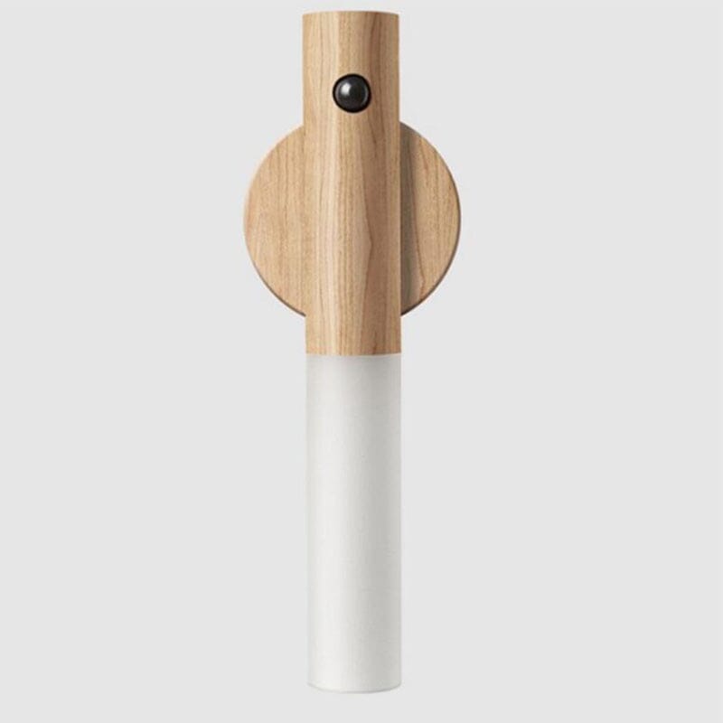 Rotatable LED Wall Lamp Wood Magnetic Rechargeable Ash Wood 1