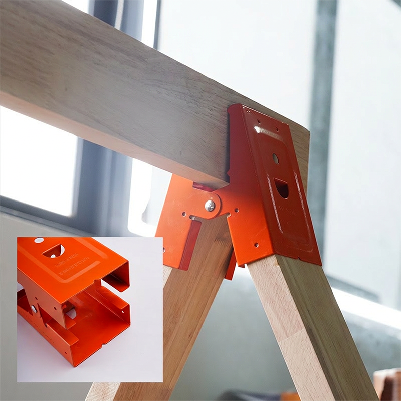 Sawhorse Brackets Steel Orange Pair 3