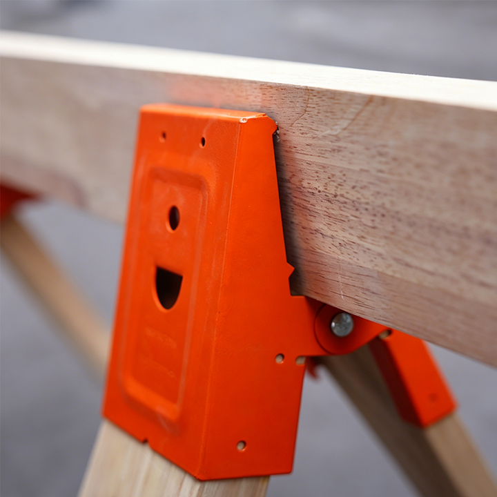 Sawhorse Brackets Steel Orange Pair 5
