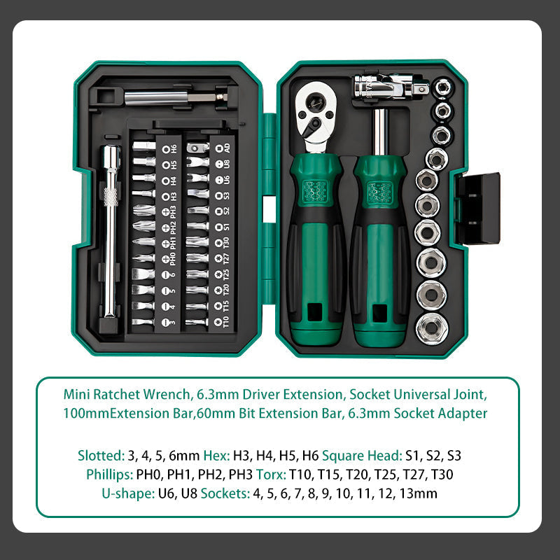 Screwdriver and Socket Set 40 Piece with Case 2