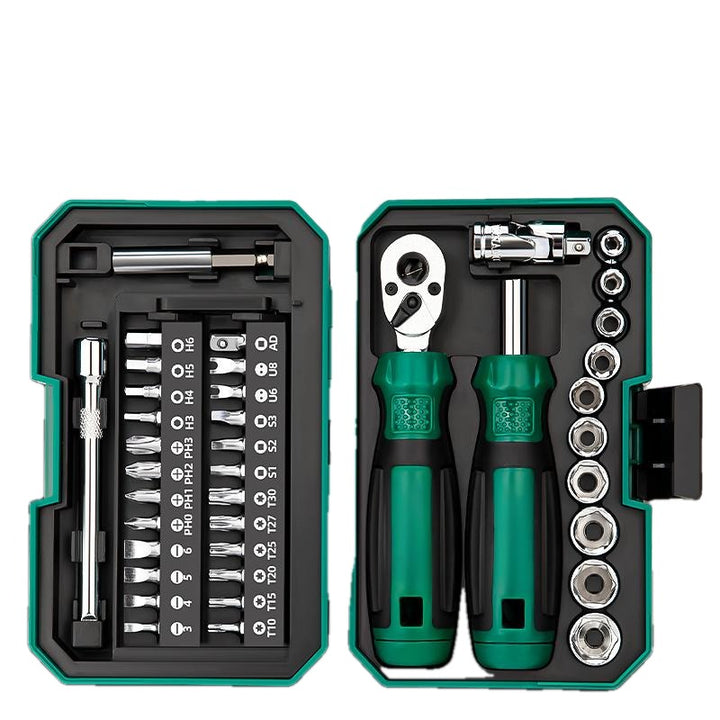 Screwdriver and Socket Set 40 Piece with Case on white