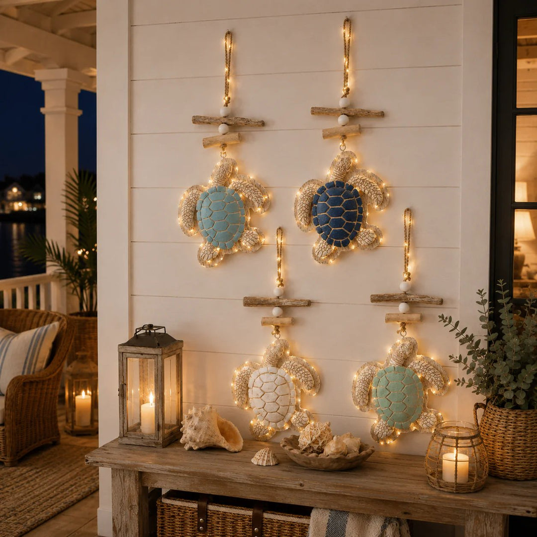 Sea Turtle Wall Decor with LED Lights and Remote 10