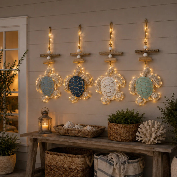 Sea Turtle Wall Decor with LED Lights and Remote 11