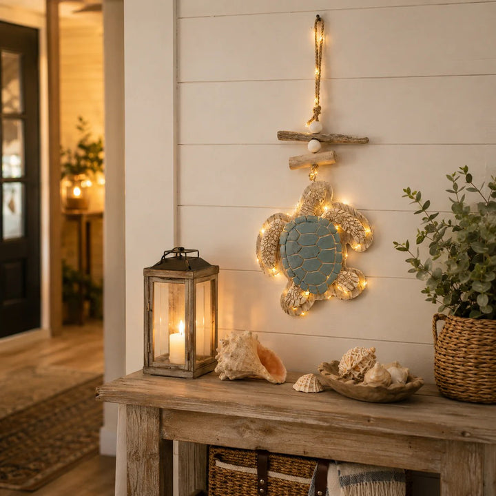 Sea Turtle Wall Decor with LED Lights and Remote 7