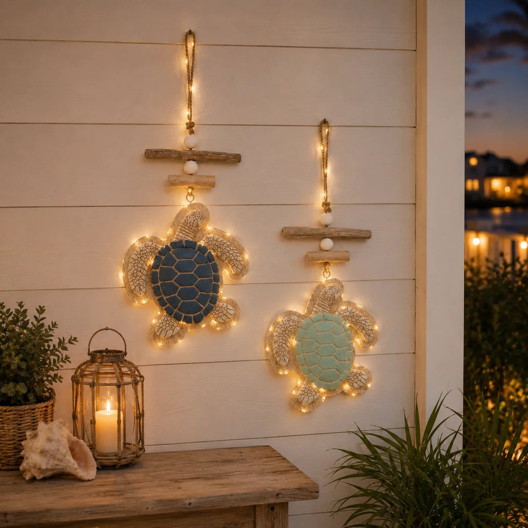Sea Turtle Wall Decor with LED Lights and Remote 8