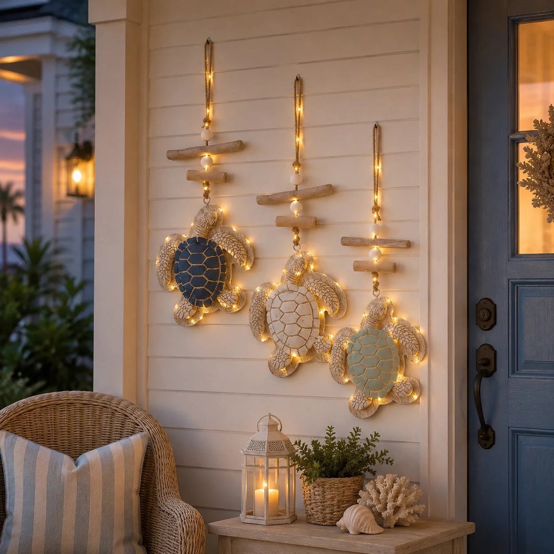 Sea Turtle Wall Decor with LED Lights and Remote 9