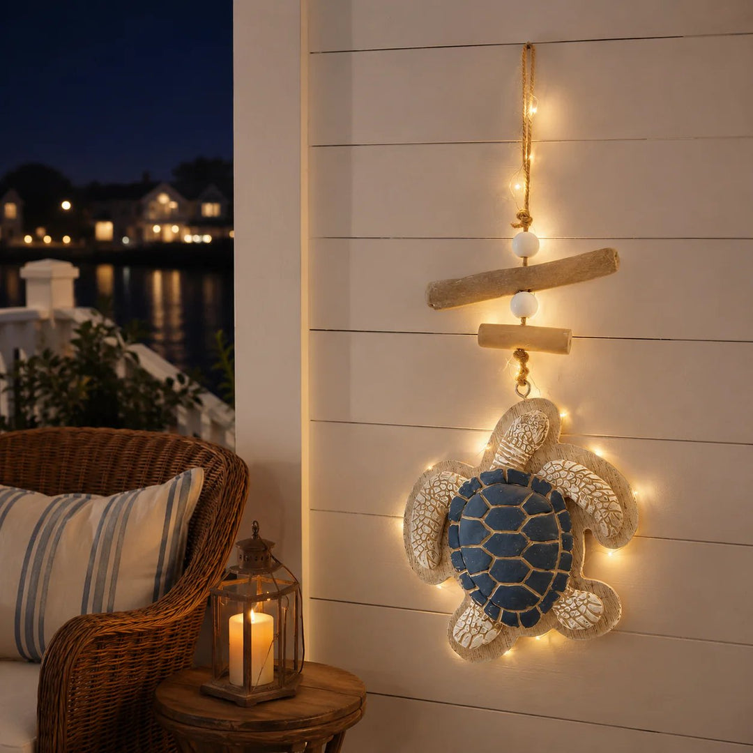 Sea Turtle Wall Decor with LED Lights and Remote Deep Blue 1