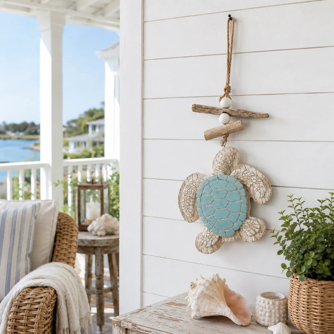 Sea Turtle Wall Decor with LED Lights and Remote Light Blue 1