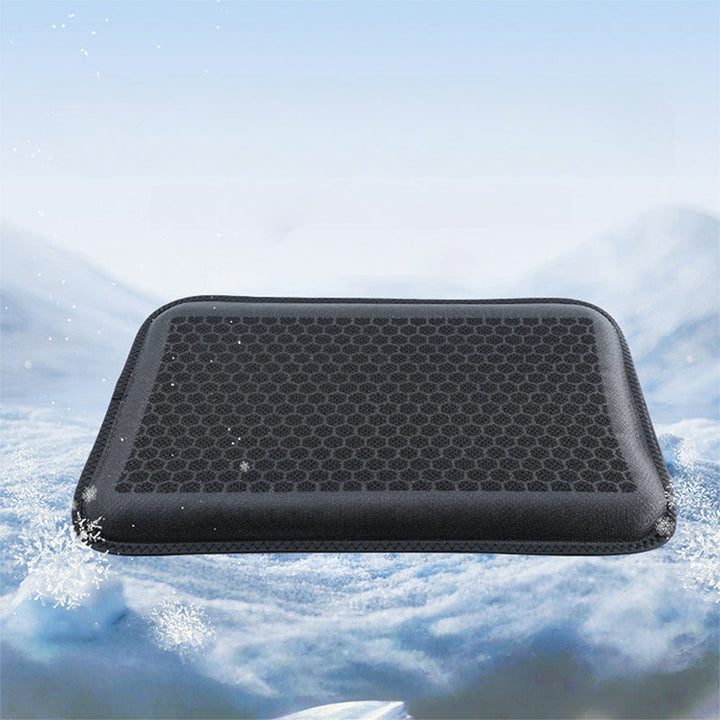 Seat Cushion PVC with Honeycomb Base 16.5 x 11.8 Inch Black 1