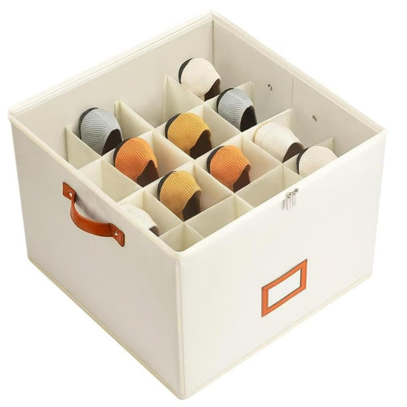 Shoe Storage Box Foldable 14.2 x 14.2 x 11.8 Inch with Clear Lid White 1