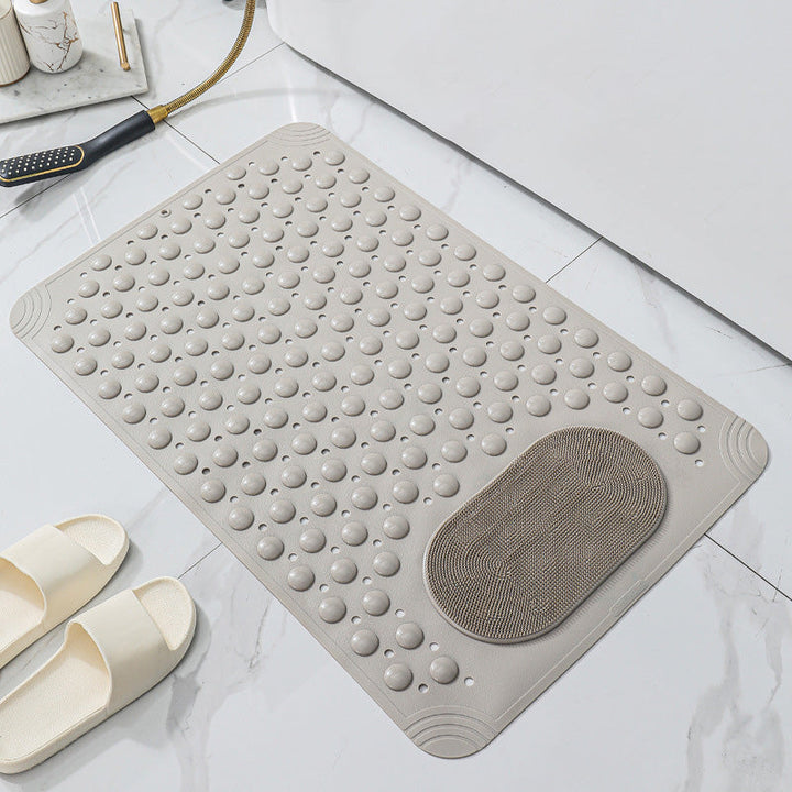 Shower Mat with Suction Cups and Drain Holes PVC Khaki 1