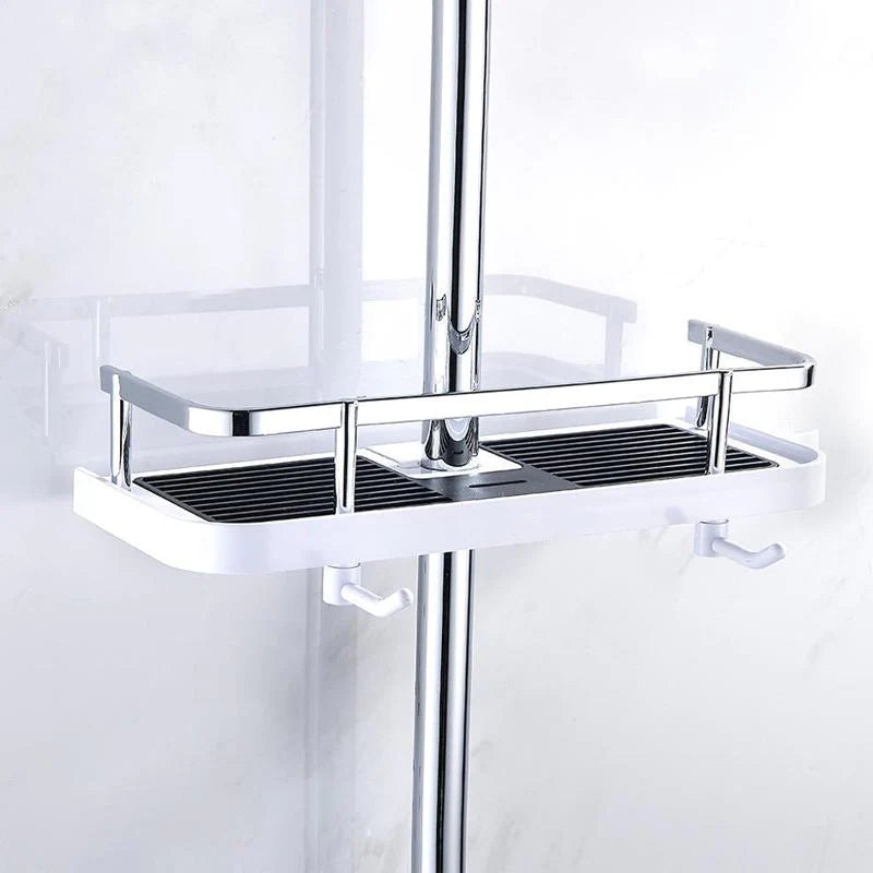 Shower Pole Caddy Shelf 11.8 x 4.7 Inch Adjustable Height 1